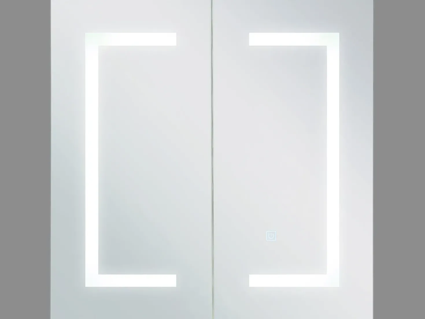 Armadio a muro per specchio da bagno LED MAZARREDO 60 cm 60 cm Bianco
