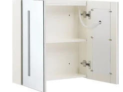 Armadio a muro per specchio da bagno LED CHABUNCO 60 cm 60 cm Bianco