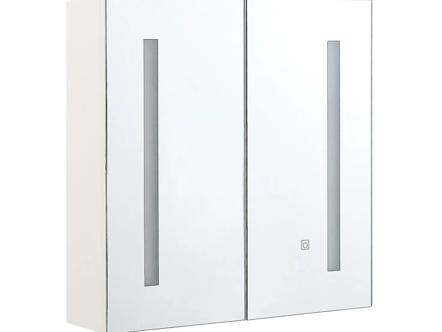 Armadio a muro per specchio da bagno LED CHABUNCO 60 cm 60 cm Bianco