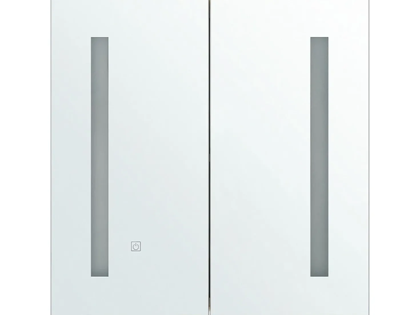 Armadio a muro per specchio da bagno LED CHABUNCO 60 cm 60 cm Bianco
