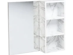 Armadio a muro per specchio da bagno JOINVILLE 60 cm 54 cm Marmo bianco
