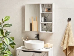 Armadio a muro per specchio da bagno JOINVILLE 60 cm 54 cm Marmo bianco