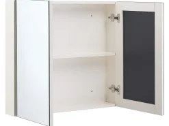 Armadio a muro per specchio da bagno NAVARRA 80 cm 70 cm Bianco
