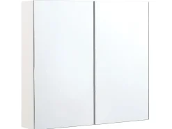 Armadio a muro per specchio da bagno NAVARRA 80 cm 70 cm Bianco