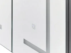 Armadio a muro per specchio da bagno LED MAZARREDO 60 cm 60 cm Nero