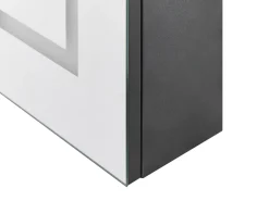Armadio a muro per specchio da bagno LED MAZARREDO 60 cm 60 cm Nero