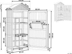 Armadio da esterno SAVOCA Legno d'acacia 100 cm 40 cm Marrone
