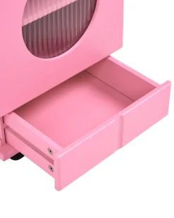 Armadio EDGAR 89 cm Rosa con ruote