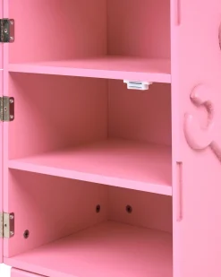 Armadio EDGAR 89 cm Rosa con ruote