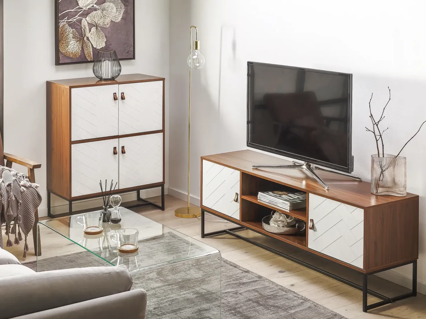 Armadio NUEVA Marrone scuro/Bianco