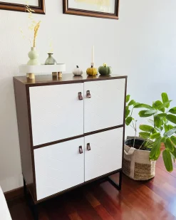 Armadio NUEVA Marrone scuro/Bianco