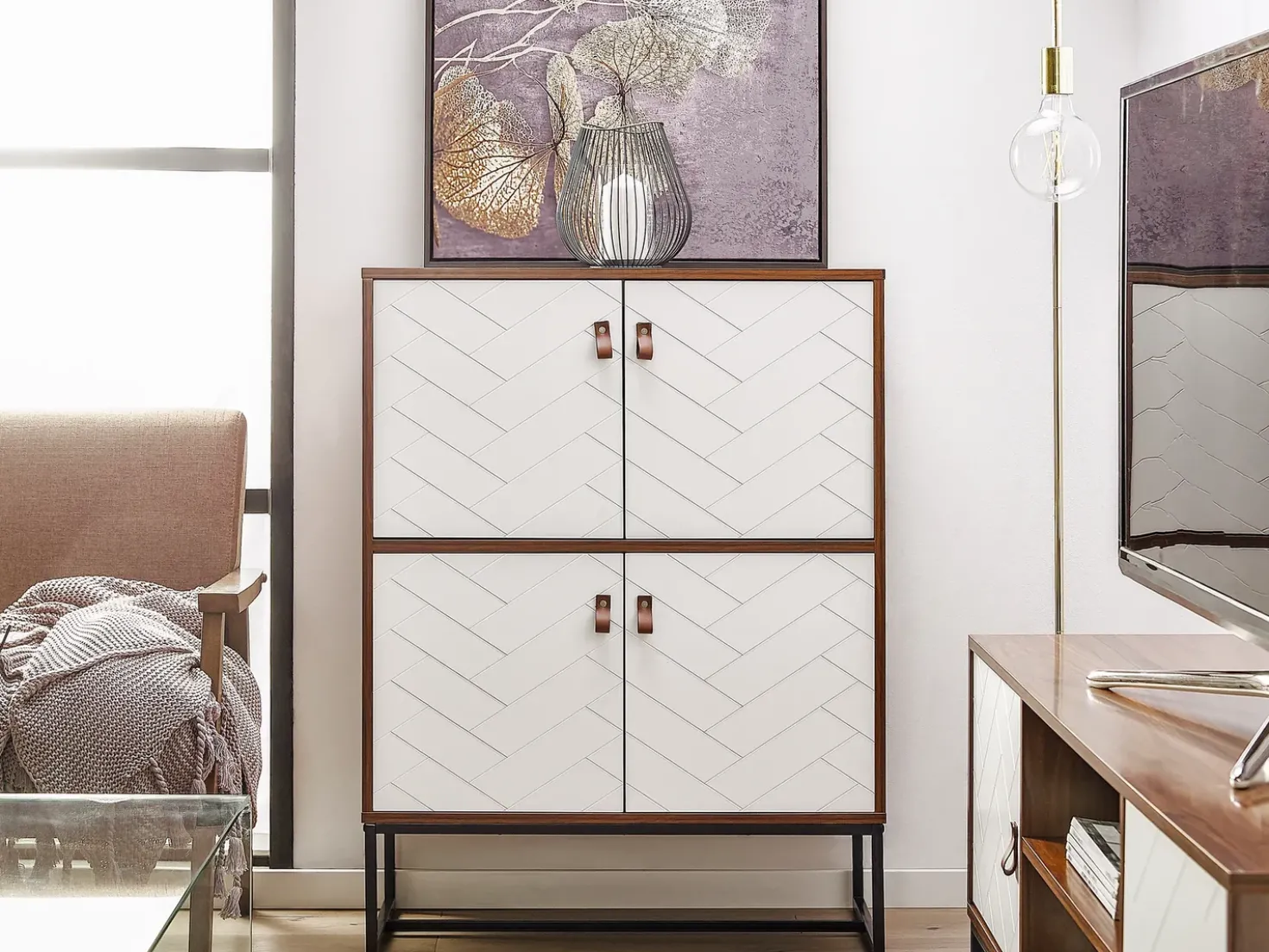 Armadio NUEVA Marrone scuro/Bianco