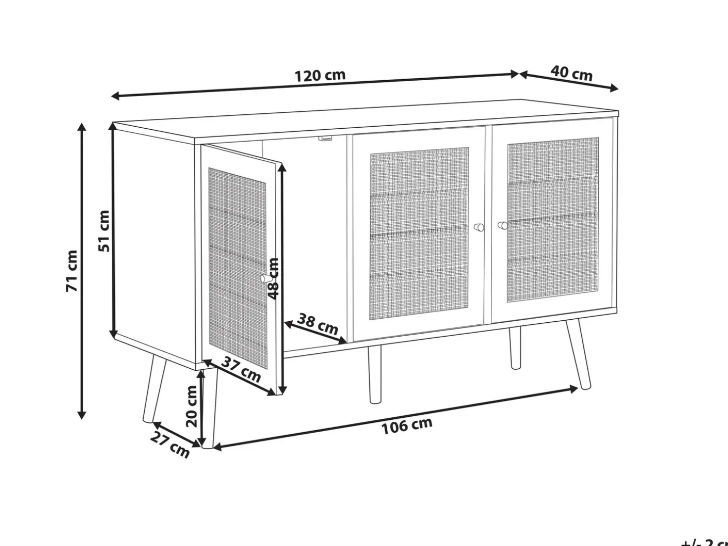 Armadio PEROTE Rattan Marrone chiaro