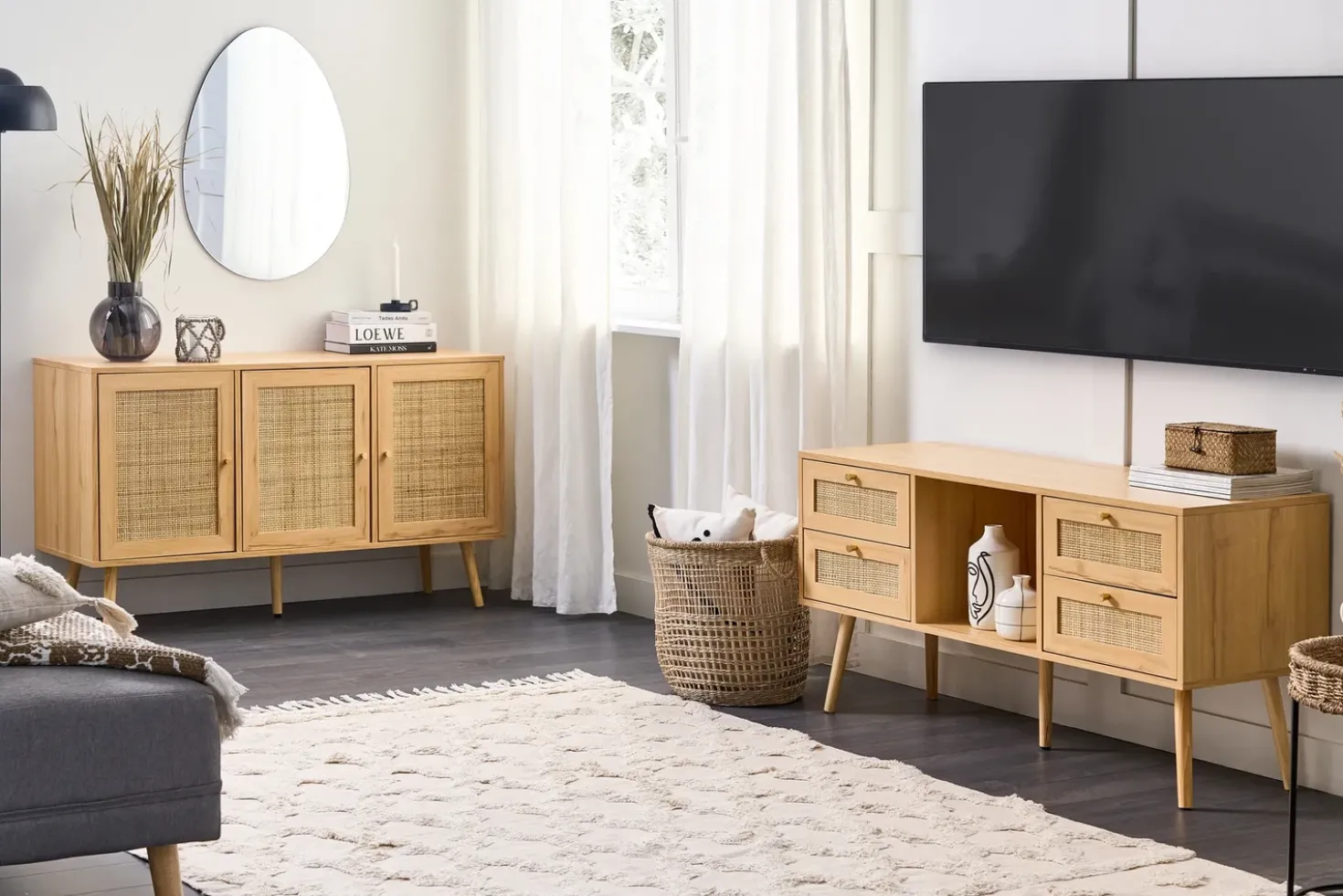 Armadio PEROTE Rattan Marrone chiaro