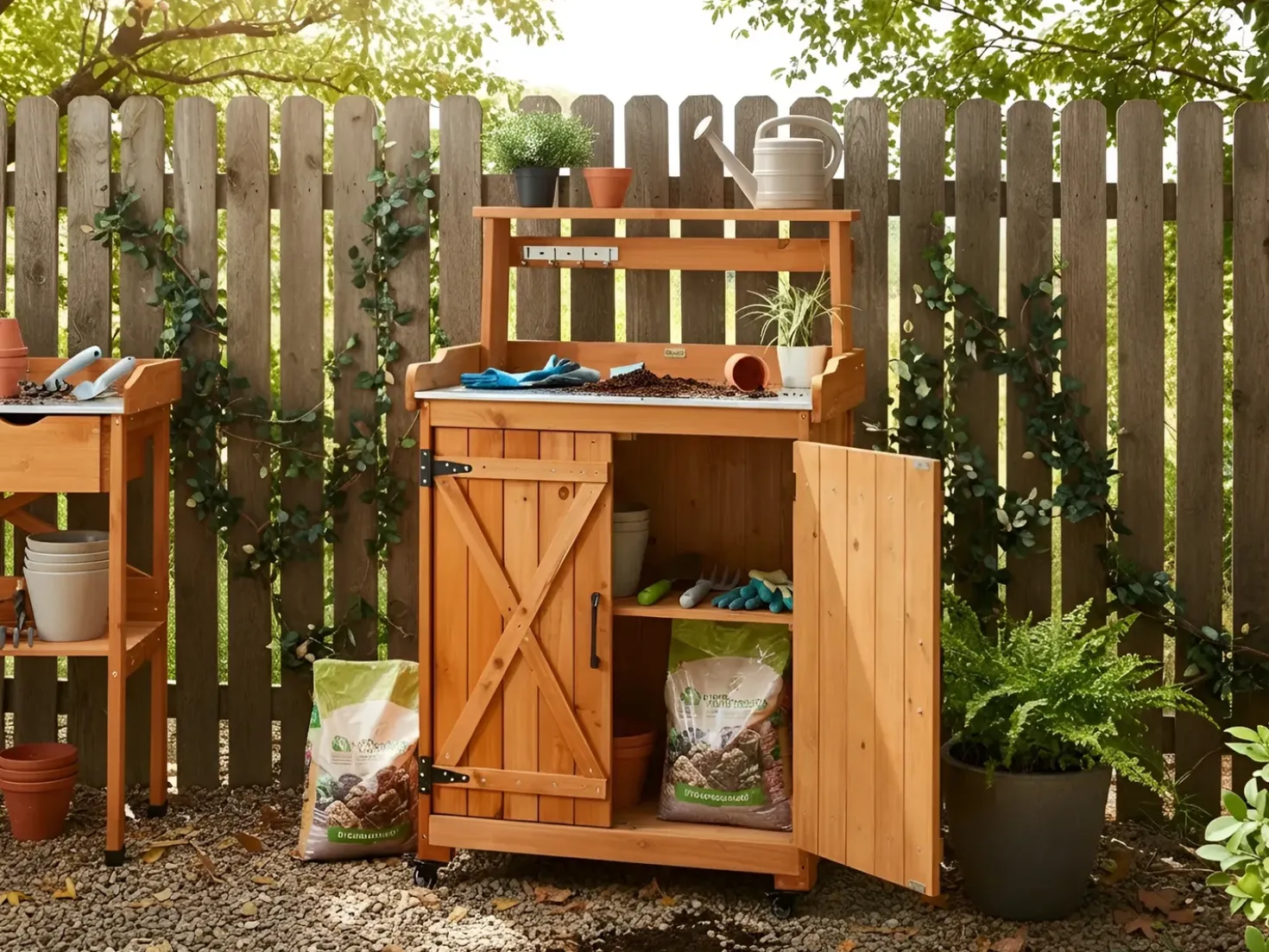 Banco da giardinaggio ALTOLIA Legno di abete 70 cm 40 cm Marrone