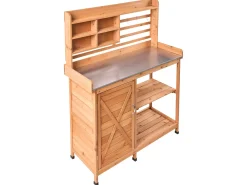 Banco da giardinaggio MELDOLA Legno di abete 113 cm 48 cm Marrone chiaro