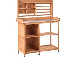 Banco da giardinaggio MELDOLA Legno di abete 113 cm 48 cm Marrone chiaro