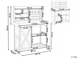 Banco da giardinaggio MELDOLA Legno di abete 113 cm 48 cm Marrone chiaro