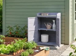 Banco da giardinaggio TEREVILLE Legno di abete 67 cm 45 cm Grigio