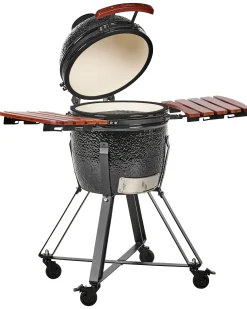 Barbecue a carbonella KAMADO Ceramica Nero