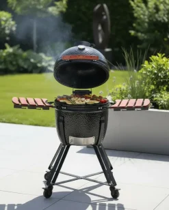 Barbecue a carbonella KAMADO Ceramica Nero