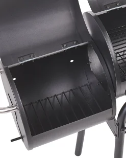 Barbecue a carbonella KATLA con affumicatore Metallo Nero