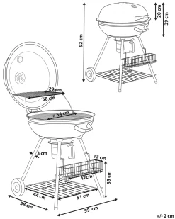 Barbecue a carbonella MARAPI Metallo Nero