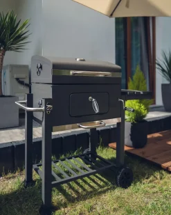 Barbecue a carbonella PAVLOF Metallo Nero