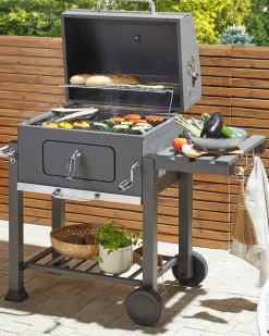 Barbecue a carbonella PAVLOF Metallo Nero