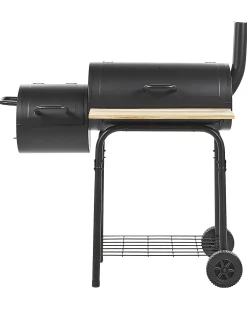 Barbecue a carbonella SATAH con affumicatore Metallo Nero
