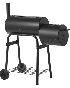 Barbecue a carbonella SATAH con affumicatore Metallo Nero