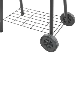 Barbecue a carbonella SATAH con affumicatore Metallo Nero