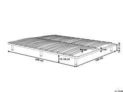 Base letto a doghe freestanding COMBOURG 160 x 200 cm