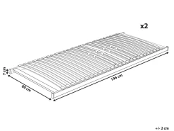 Base letto a doghe VOUZIERS 160 x 200 cm