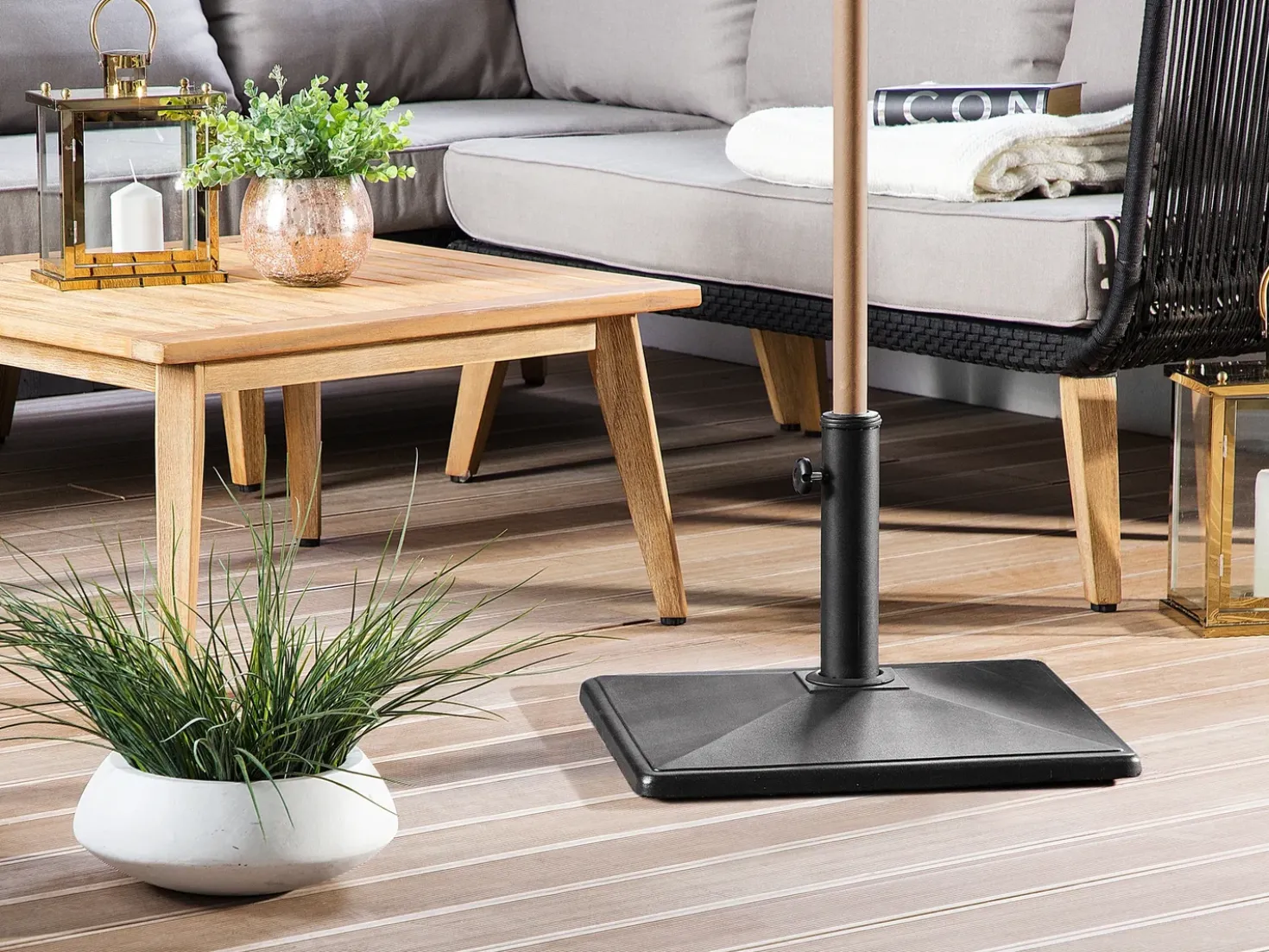Base per ombrellone CERVO Nero Quadrata 25 kg