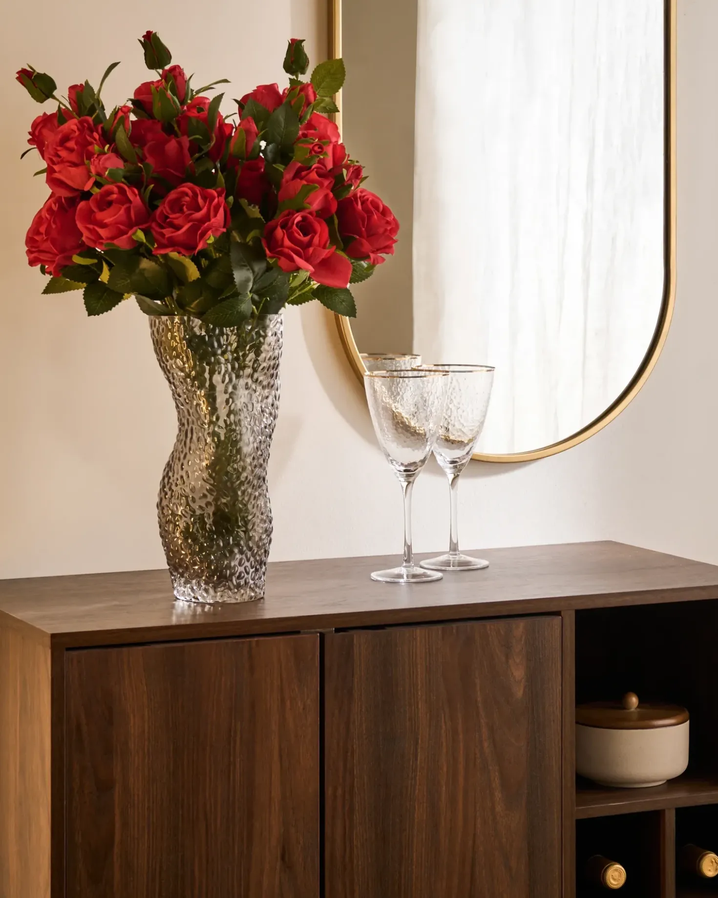 Bouquet di fiori artificiali BOIRO 65 cm Rosso