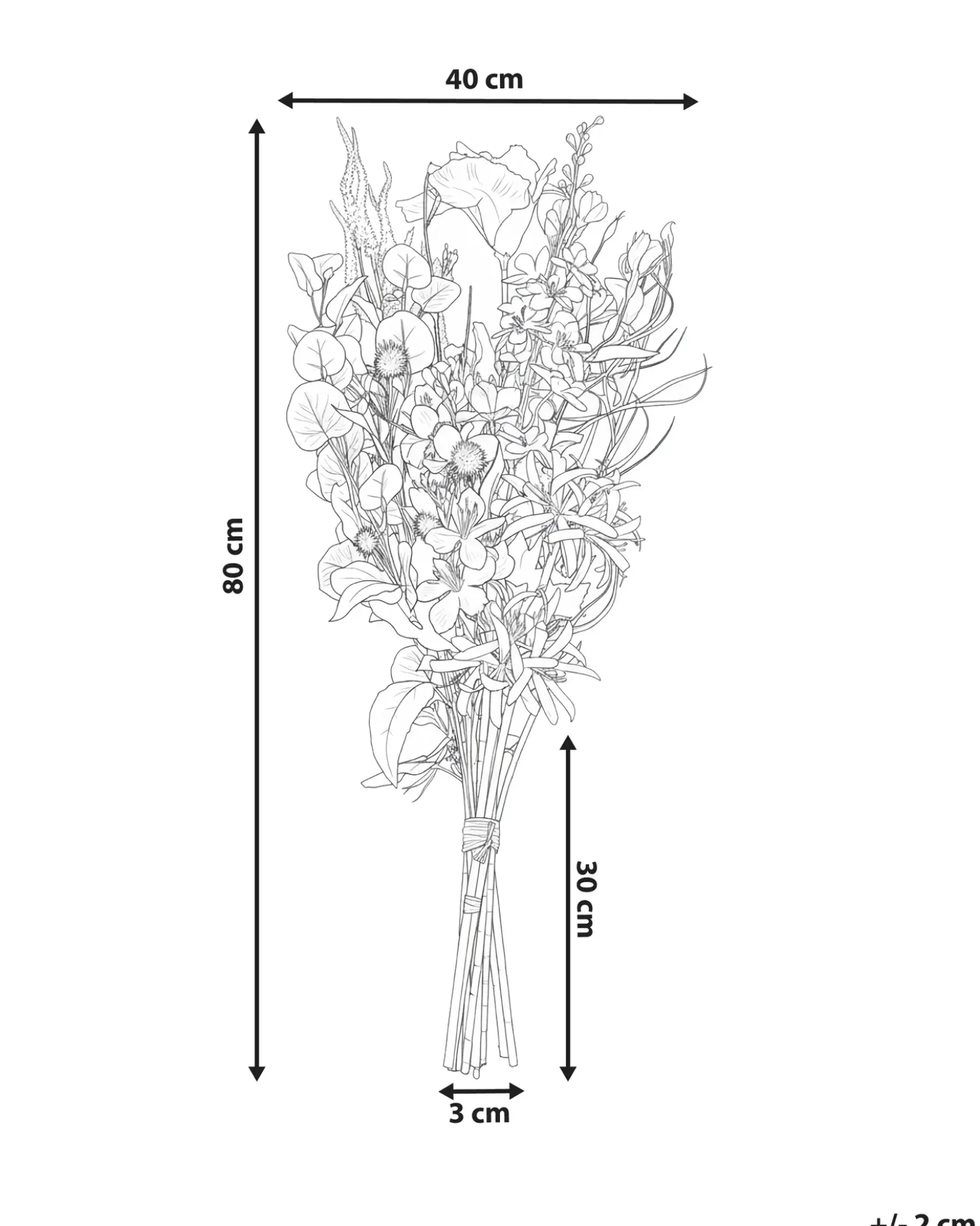 Bouquet di fiori artificiali ARGALO 80 cm Multicolore
