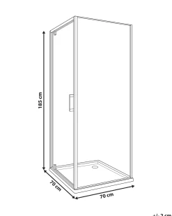 Cabina doccia DARLI 70 x 70 x 185 cm Oro