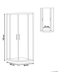Cabina doccia JUKATAN II 90 x 90 x 185 cm Argento