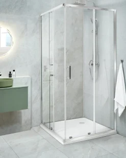 Cabina doccia TELA 90 x 90 x 185 cm Argento