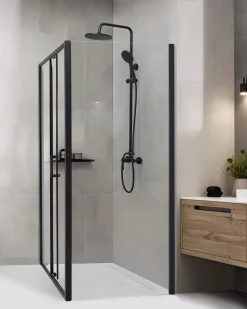 Cabina doccia YORO 80 x 100 x 185 cm Nero