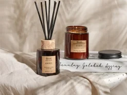 Candela Profumata con Diffusore di Fragranze DARK ELEGANCE 9 cm Marrone