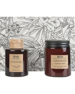 Candela Profumata con Diffusore di Fragranze DARK ELEGANCE 9 cm Marrone
