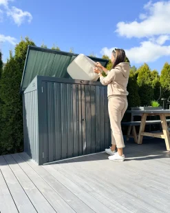 Capanno per gli attrezzi MOENA 158 cm 96 cm Grigio grafite