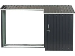 Capanno per gli attrezzi AOSTA 270 cm 105 cm Nero
