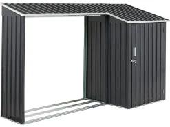 Capanno per gli attrezzi AOSTA 270 cm 105 cm Nero