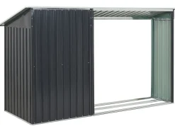 Capanno per gli attrezzi AOSTA 270 cm 105 cm Nero