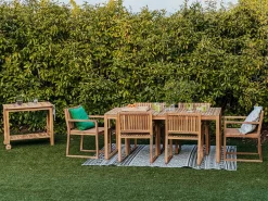 Carrello per bevande da giardino SASSARI II Legno di acacia certificato Marrone chiaro