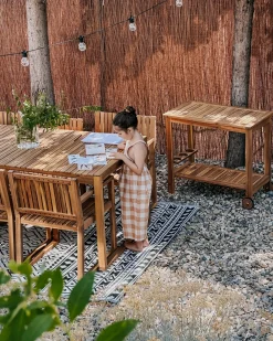 Carrello per bevande da giardino SASSARI II Legno di acacia certificato Marrone chiaro