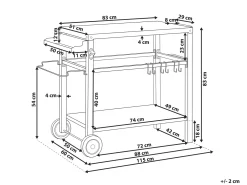 Carrello portavivande da giardino SPIAZZI Metallo Nero